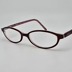 Coach Melissa 516 Burgundy on Crystal Pink Monogram Eyeglasses Frame 49-16-135
